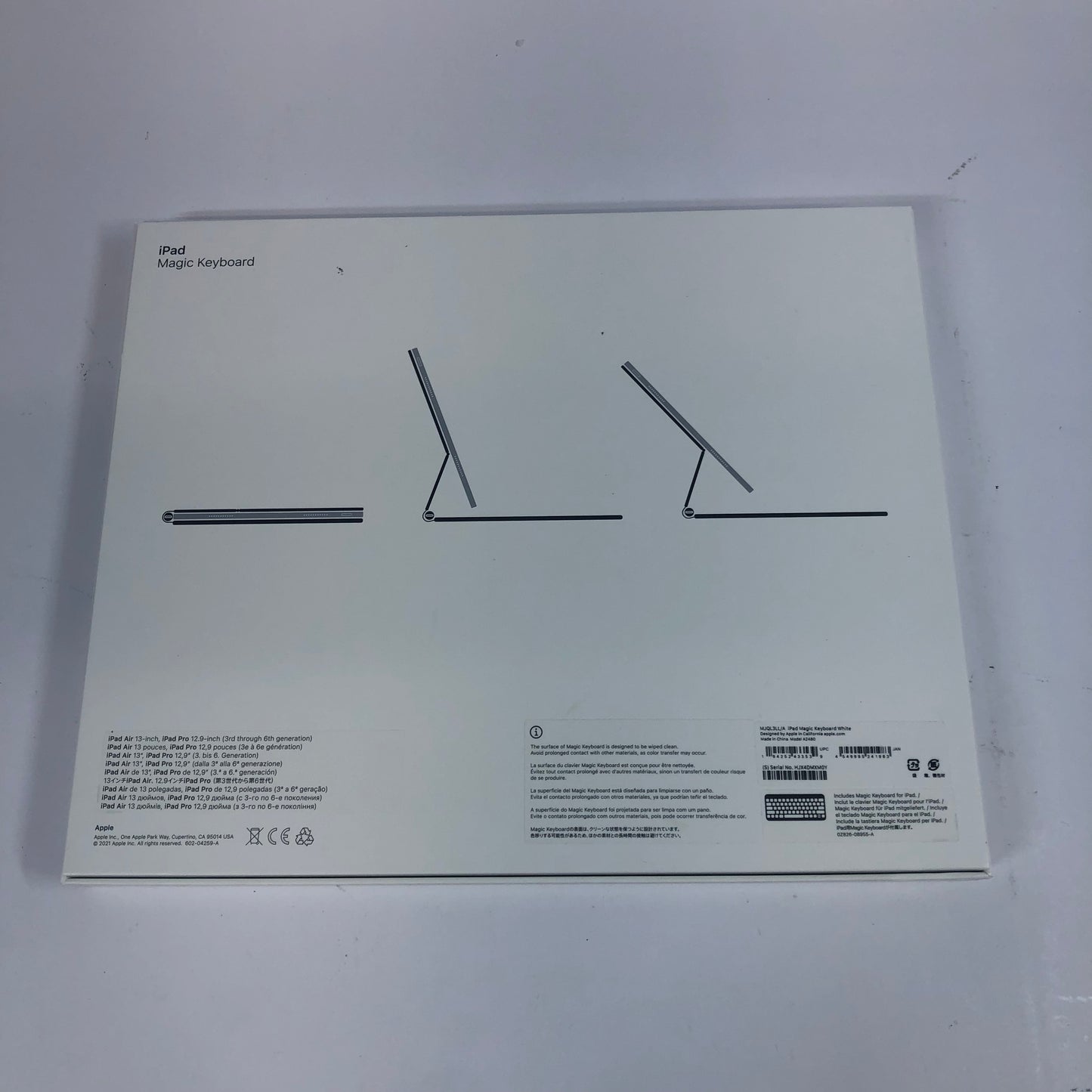 Apple iPad Magic Keyboard Folio Case WHITE MJQL3LL/A