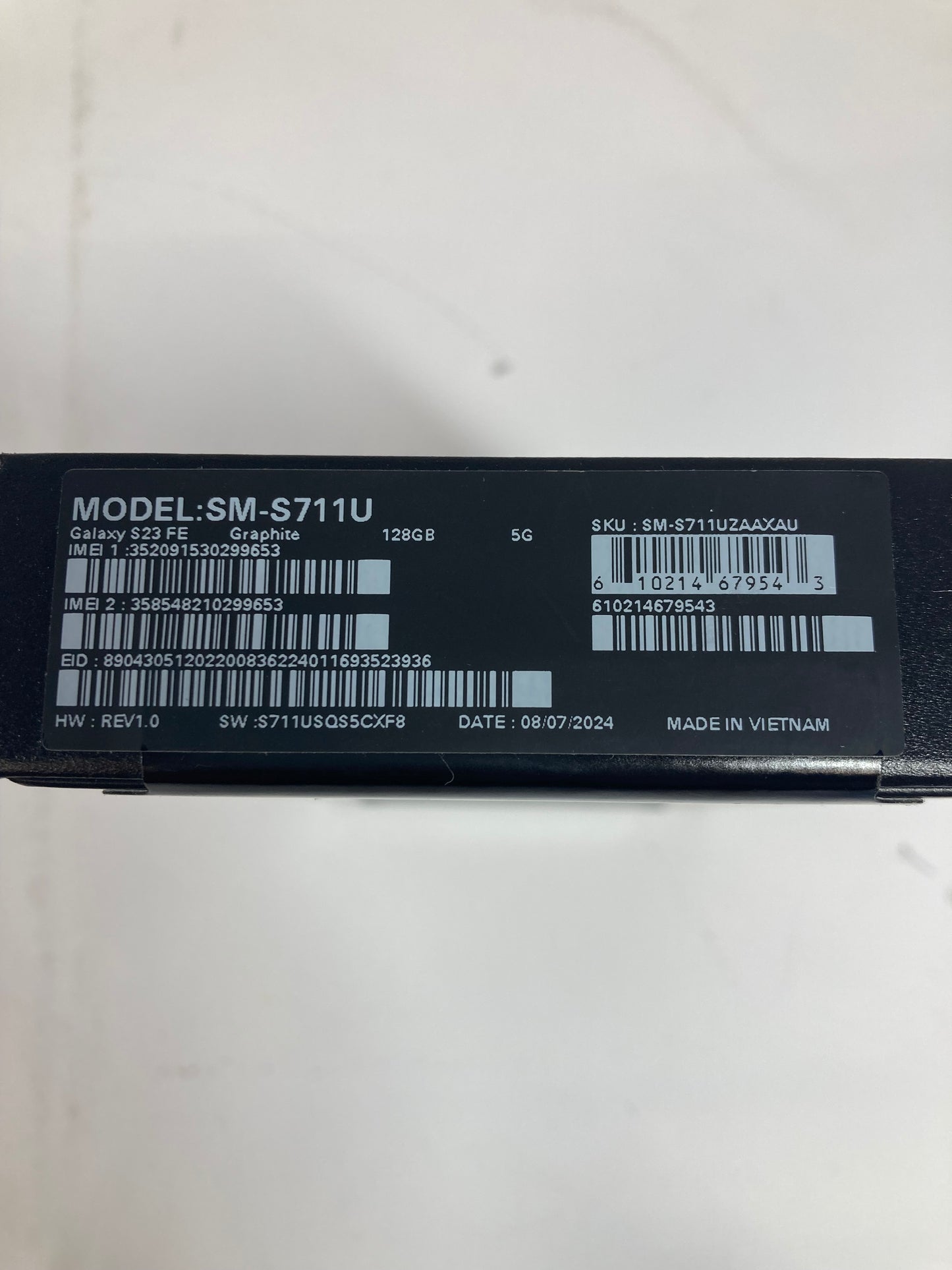 New T-Mobile Samsung Galaxy S23 FE 8GB RAM 128GB SM-S711U1 Graphite