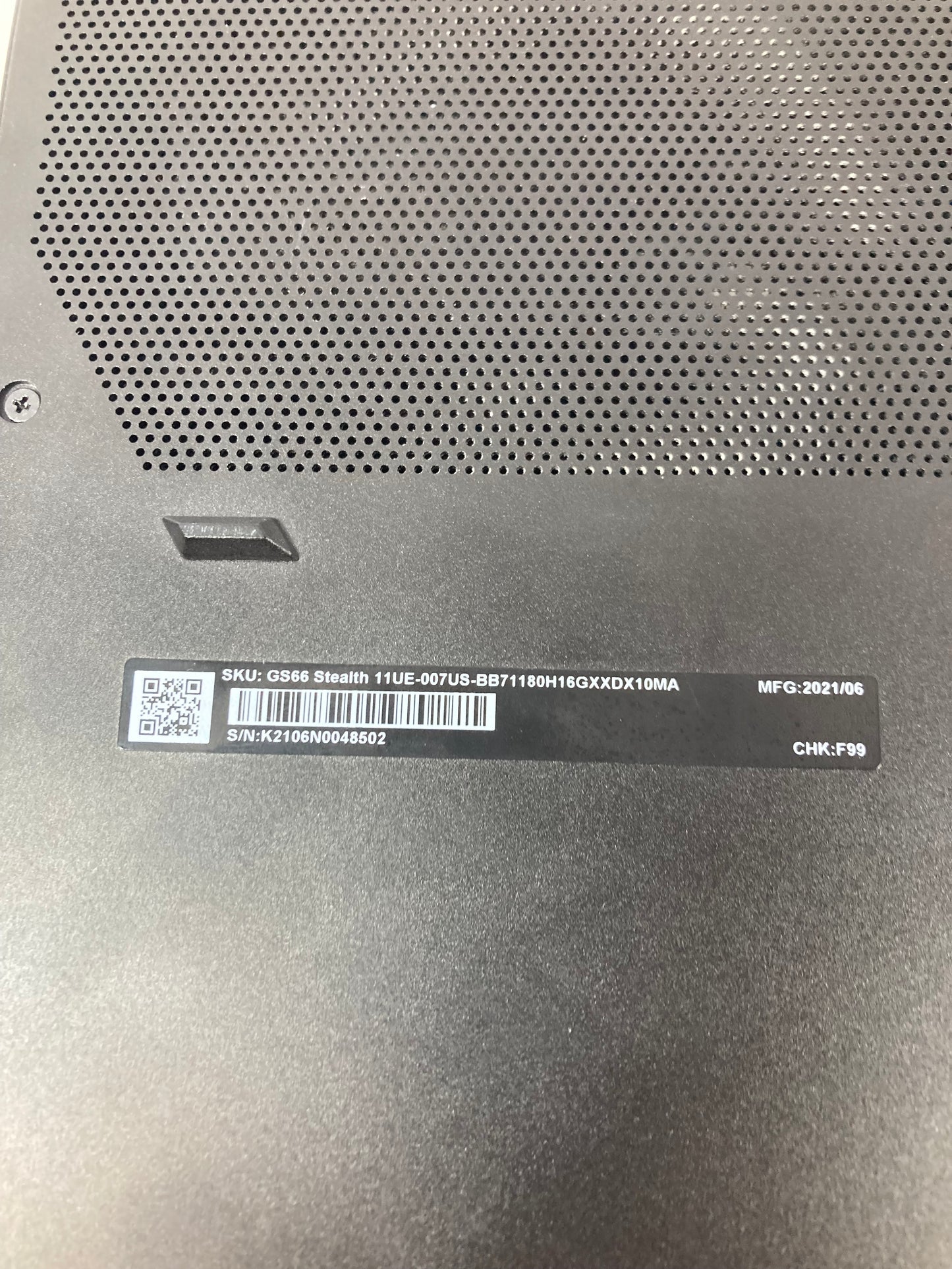 MSI Stealth GS66 MS-16V4 15.6" i7-11800H 2.3GHz 16GB RAM 1TB SSD RTX 3060 6GB