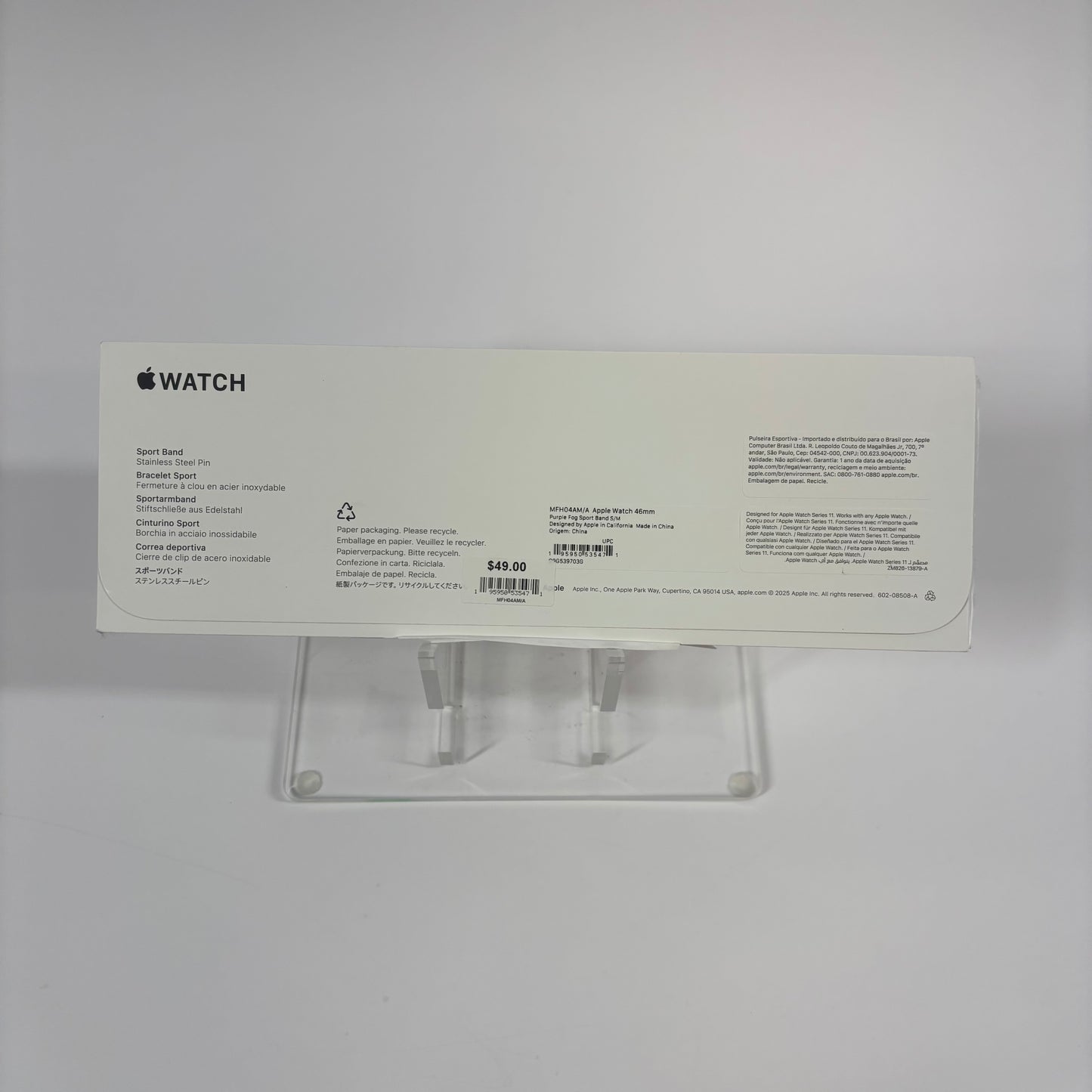 Unlocked Apple Watch Series 11 46MM Gold Aluminum Purple Fog Sport Loop