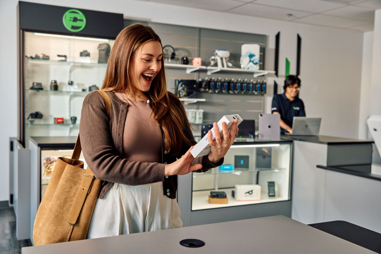 woman holding a smartphone