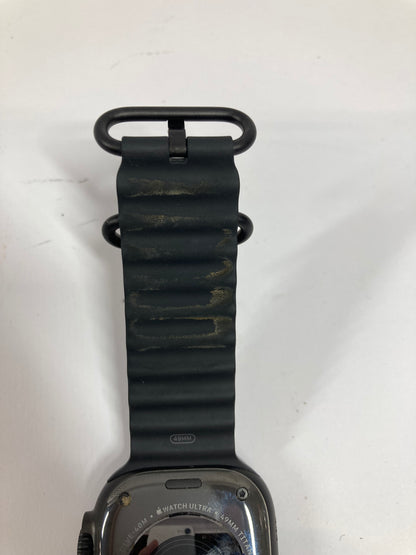 Unlocked Apple Watch Ultra 2 49MM Black Titanium Black Ocean Band  MX4P3LW/A