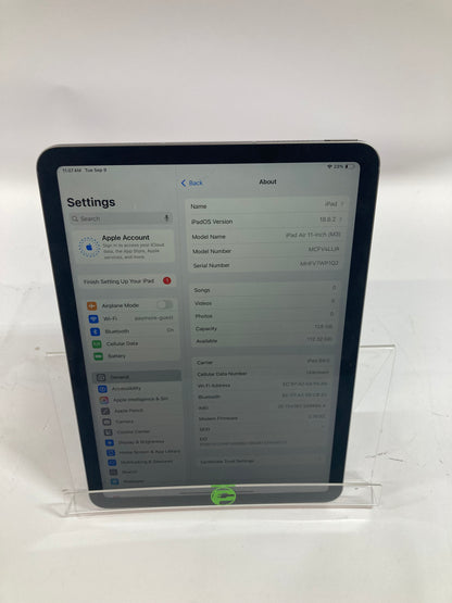 WiFi Only Apple iPad Air 13" M3 128GB Space Gray MCFV4LL/A