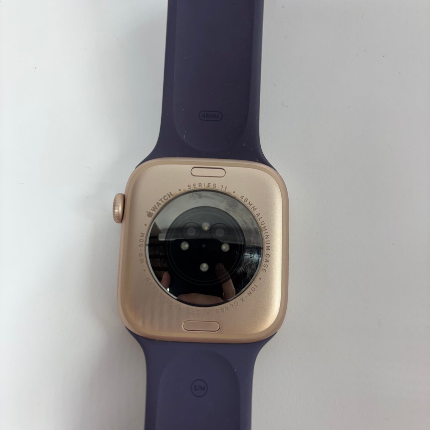 Unlocked Apple Watch Series 11 46MM Gold Aluminum Purple Fog Sport Loop