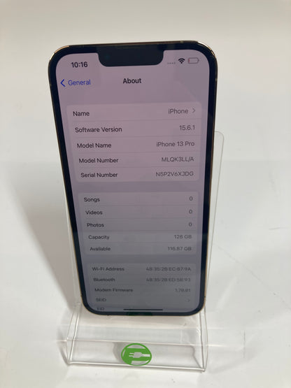 Unlocked Apple iPhone 13 Pro 128GB Gold MLQK3LL/A