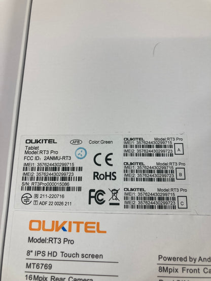 New Factory Unlocked Oukitel RT3 Pro 128GB Black