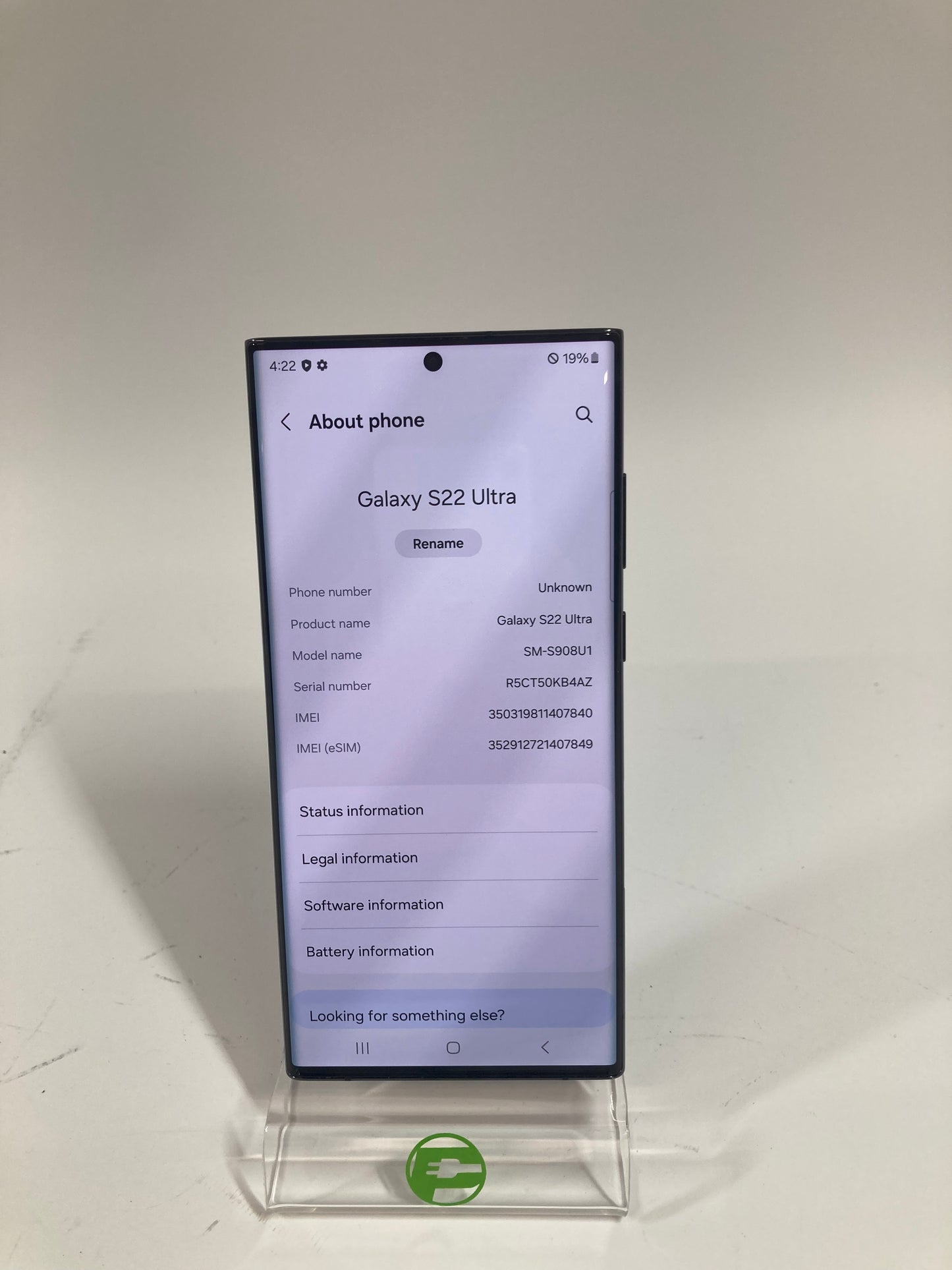 Unlocked Samsung Galaxy S22 Ultra 12GB RAM 256GB SM-S908U1 Black