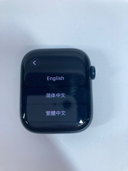 Unlocked Apple Watch Series 9 45MM Midnight Stainless Steel Deep Navy Sport Loop