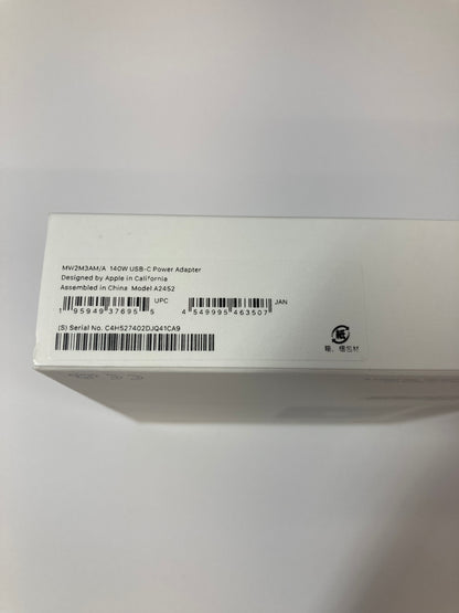 New Apple USB-C 140W Power Adapter MW2M3AM/A