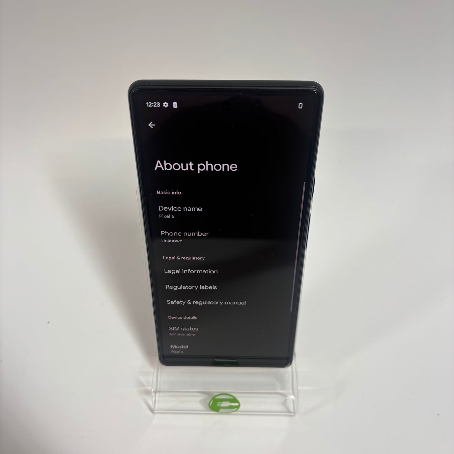 Unlocked Google Pixel 6 128GB Black G9S9B