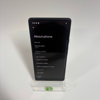 Unlocked Google Pixel 6 128GB Black G9S9B