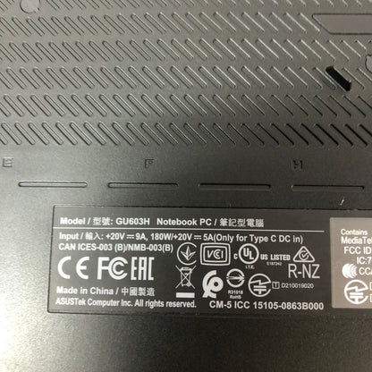 ASUS ROG Zephyrus G16 GU603H 16" i7-11800H 2.3GHz 16GB 512GB GeForce RTX 3050 Ti