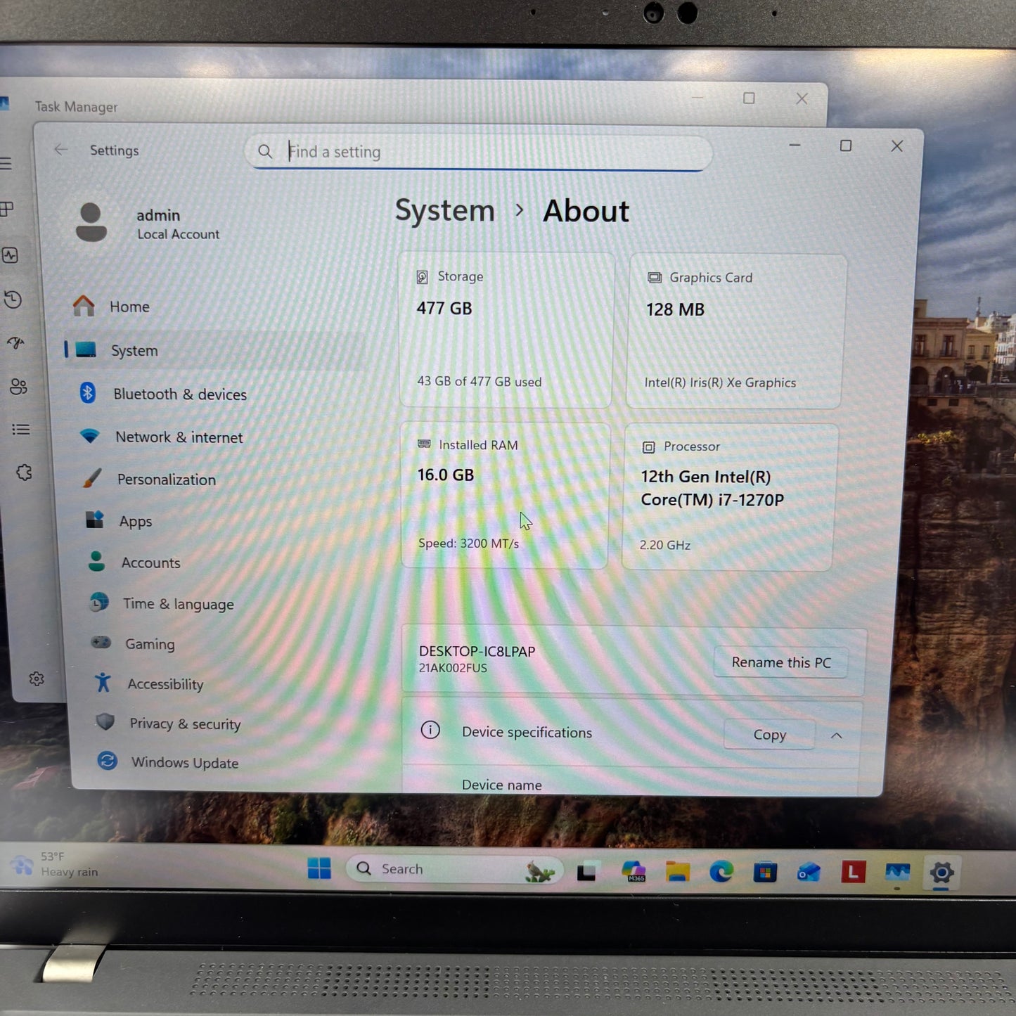 Lenovo ThinkPad P14S GEN 3 14" i7-1270P 2.2GHz 16GB RAM 512GB SSD