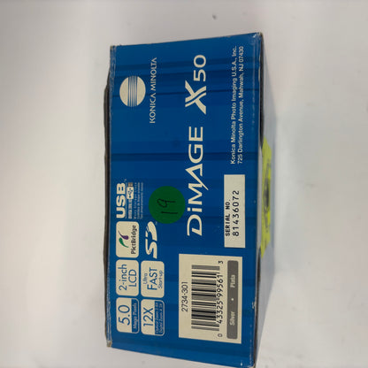 Konica Minolta DiMAGE X50 2734-301 5MP Compact Digital Camera