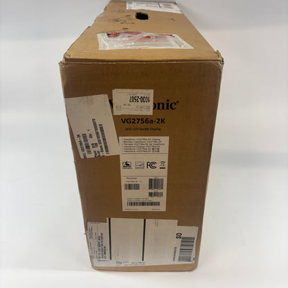 New ViewSonic 27" VG2756A-2K QHD SuperClear IPS 60Hz LED Monitor