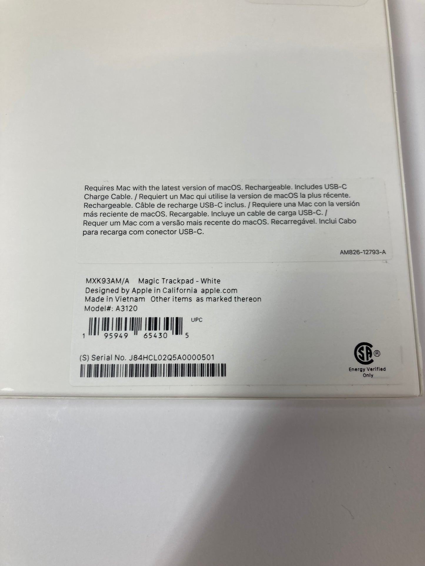 New Apple Magic Trackpad (USB-C) Black