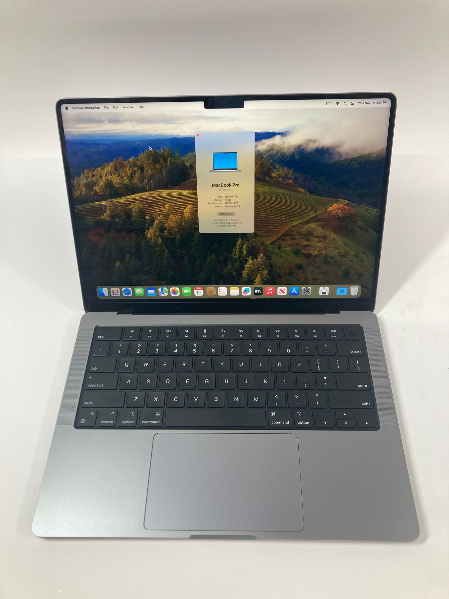 2021 Apple MacBook Pro 14" M1 Pro 14C GPU 3.2GHz 16GB RAM 512GB SSD MKGP3LL/A