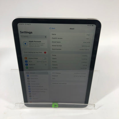 WiFi Only Apple iPad 11" (A16) 128GB 18.5 Silver MD3Y4LL/A