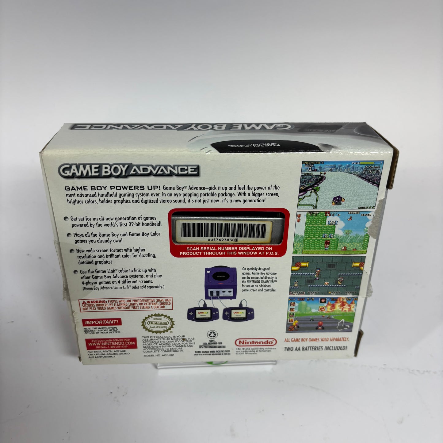 Nintendo Game Boy Advance Handheld Game Console AGB-001 Silver