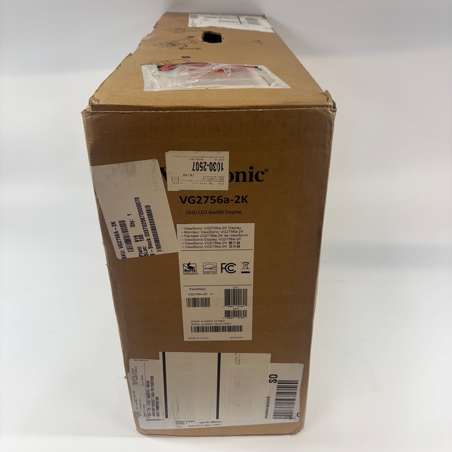 New ViewSonic 27" VG2756A-2K QHD SuperClear IPS 60Hz LED Monitor