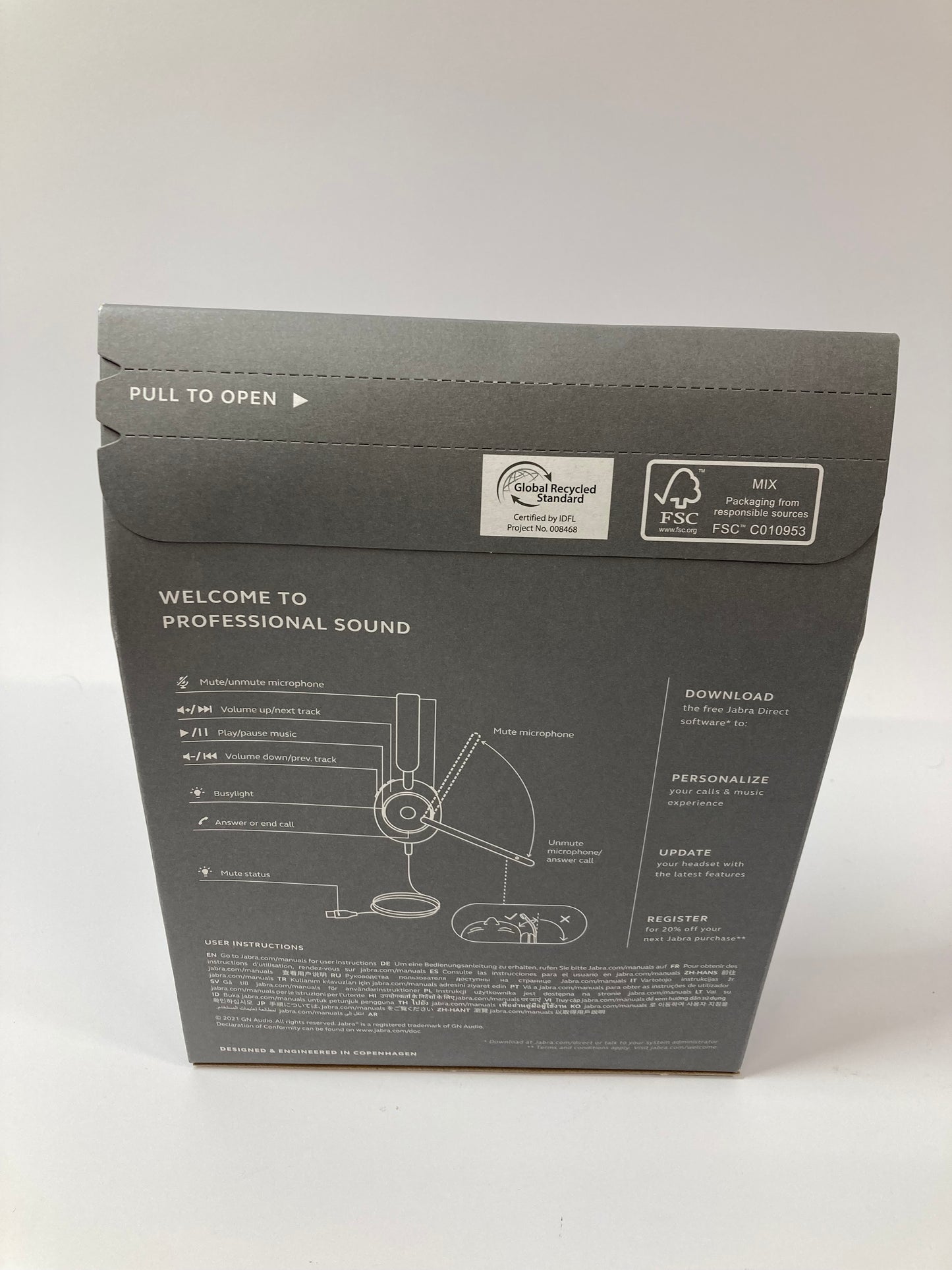 New Jabra Evolve2 40 Corded Headset Black 24189-989-999