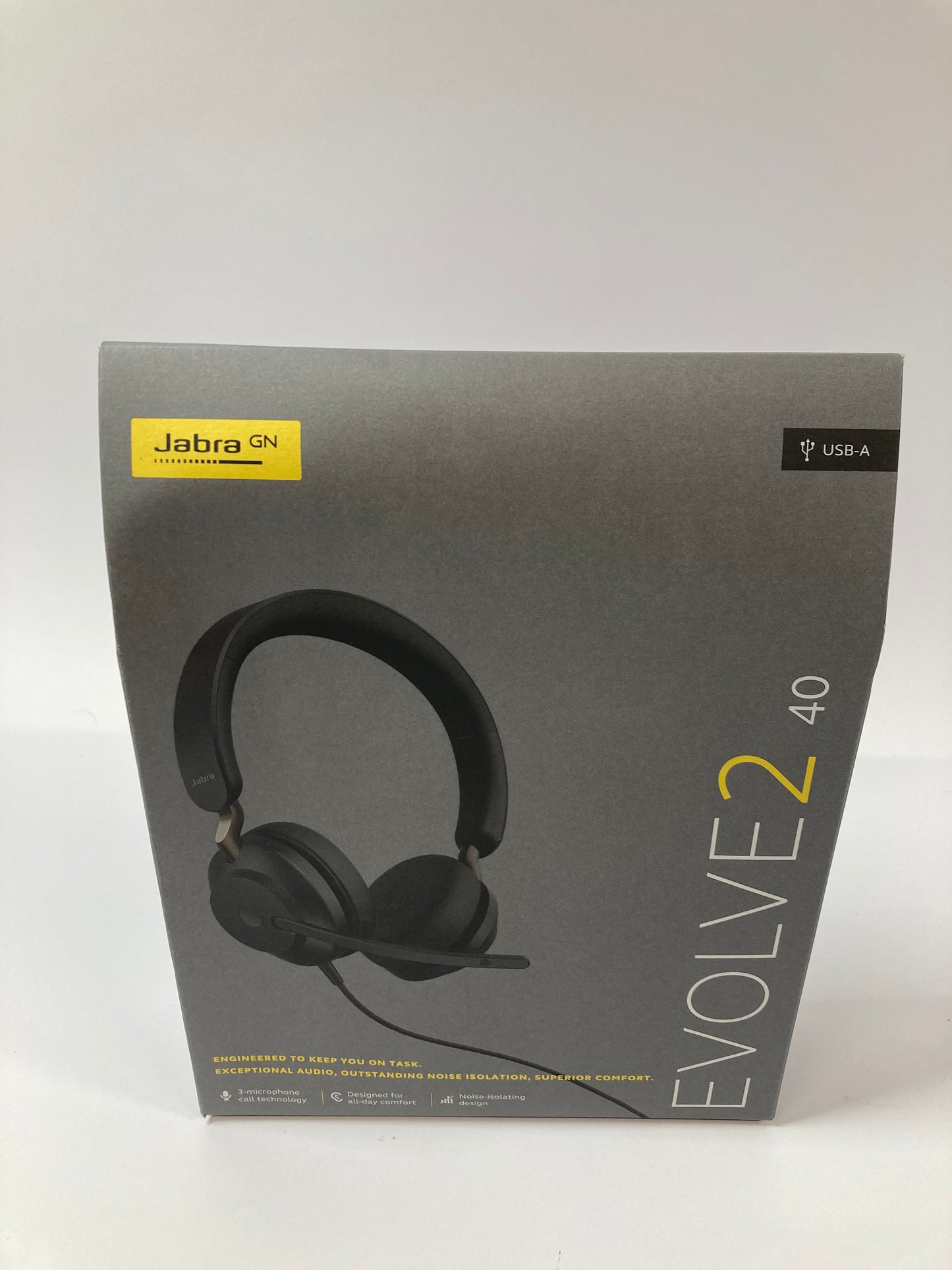 New Jabra Evolve2 40 Corded Headset Black 24189-989-999