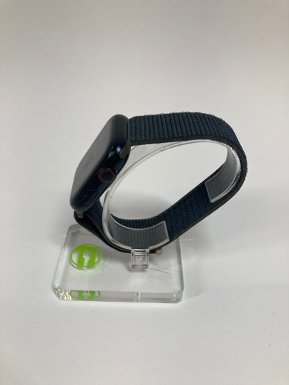 Unlocked Apple Watch Series 9 45MM Midnight Stainless Steel Deep Navy Sport Loop