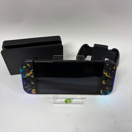 Nintendo Switch OLED Video Game Console HEG-001 w/ Pikachu Joycons, Dock + More