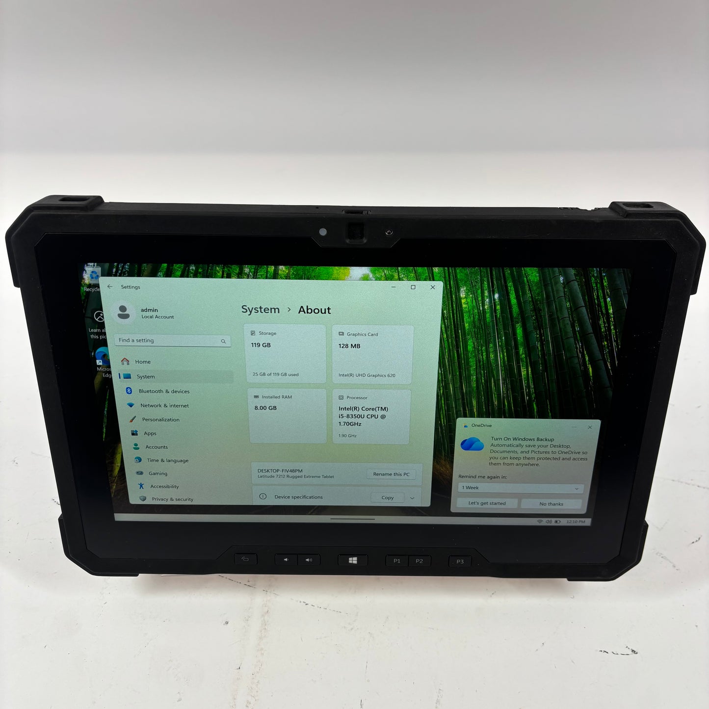 Dell Latitude 7212 Rugged Extreme 7212 11.6" i5-8350U 1.7GHz 8GB RAM 128GB SSD