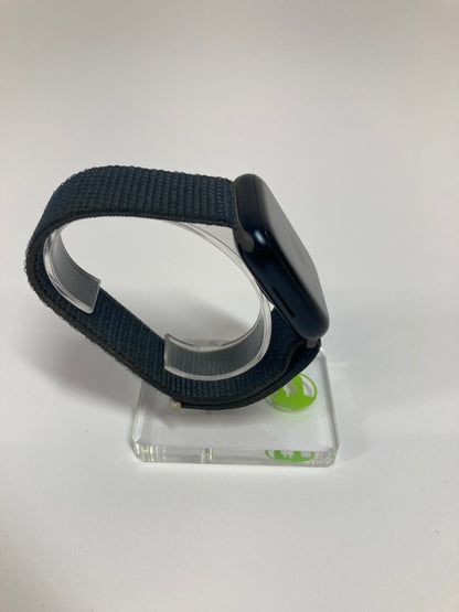 Unlocked Apple Watch Series 9 45MM Midnight Stainless Steel Deep Navy Sport Loop