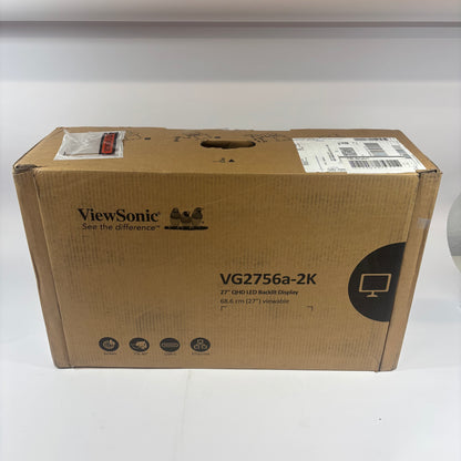 New ViewSonic 27" VG2756A-2K QHD SuperClear IPS 60Hz LED Monitor