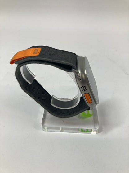 Unlocked Apple Watch Ultra 49MM Natural Titanium Black Velcro Sports Band