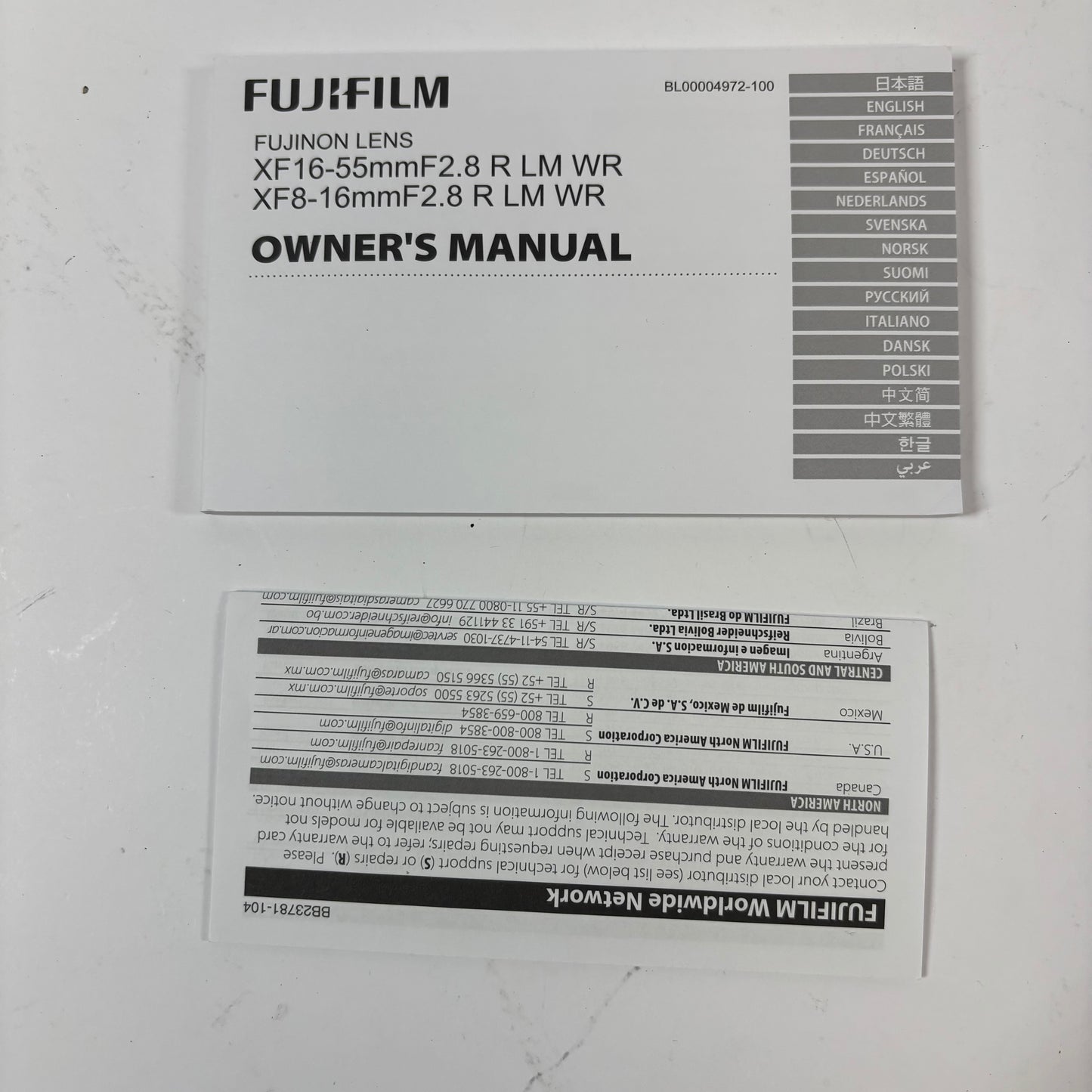 FujiFilm FUJINON XF8-16mm F2.8 R LM WR For Fujifilm X-Mount