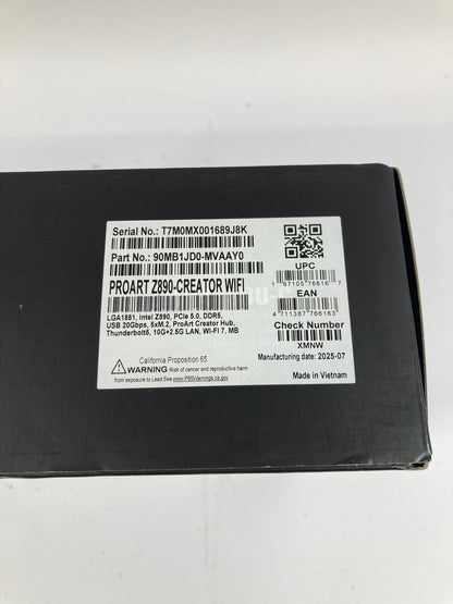 New Asus ProArt Z890-Creator WiFi LGA 1851 ATX