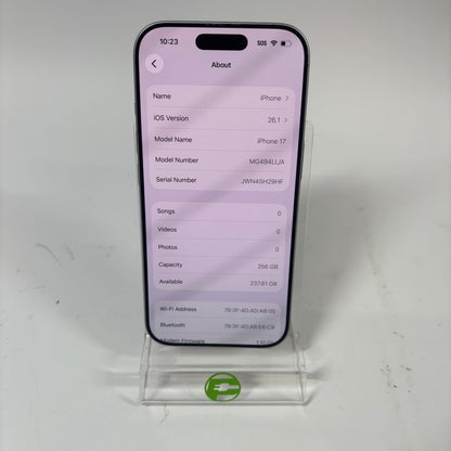Factory Unlocked Apple iPhone 17 256GB Lavender MG494LL/A