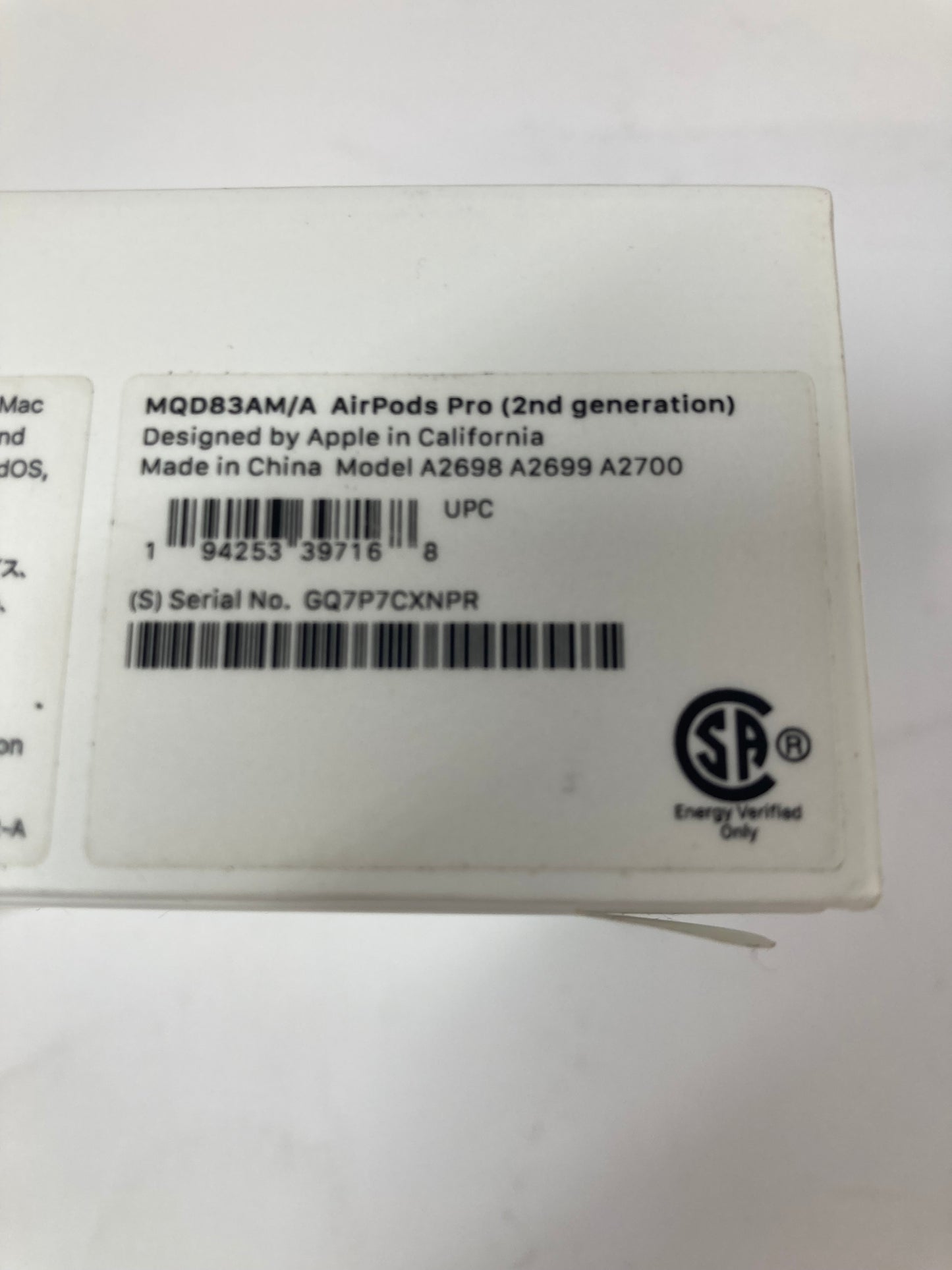 New Apple AirPods Pro 2nd Gen with MagSafe Charging Case A2699 A2698 A2700