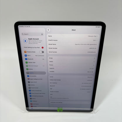 Unlocked Apple iPad Pro 12.9" 6th Gen 512GB Space Gray MP623LL/A