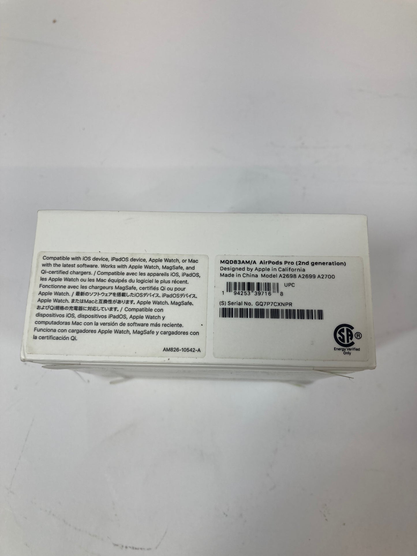 New Apple AirPods Pro 2nd Gen with MagSafe Charging Case A2699 A2698 A2700