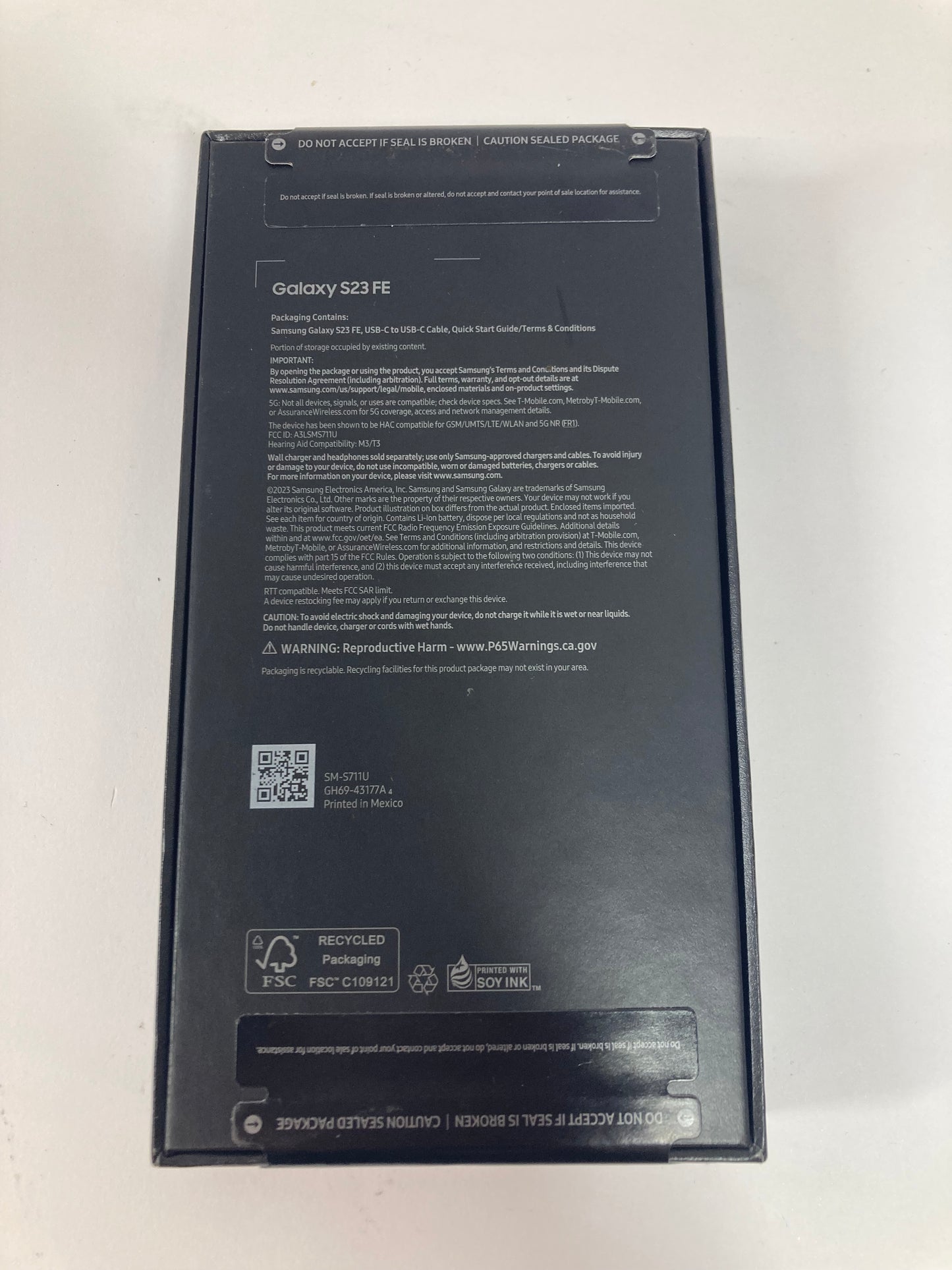 New T-Mobile Samsung Galaxy S23 FE 8GB RAM 128GB SM-S711U1 Graphite