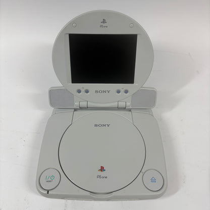 Sony PS One PS1 Mini White Console Gaming System SCPH-1001 With Screen