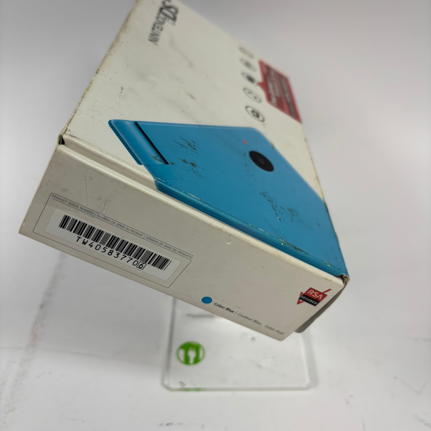 New Nintendo DSi DSi Handheld Game Console TWL-001 Aqua Blue Open Box