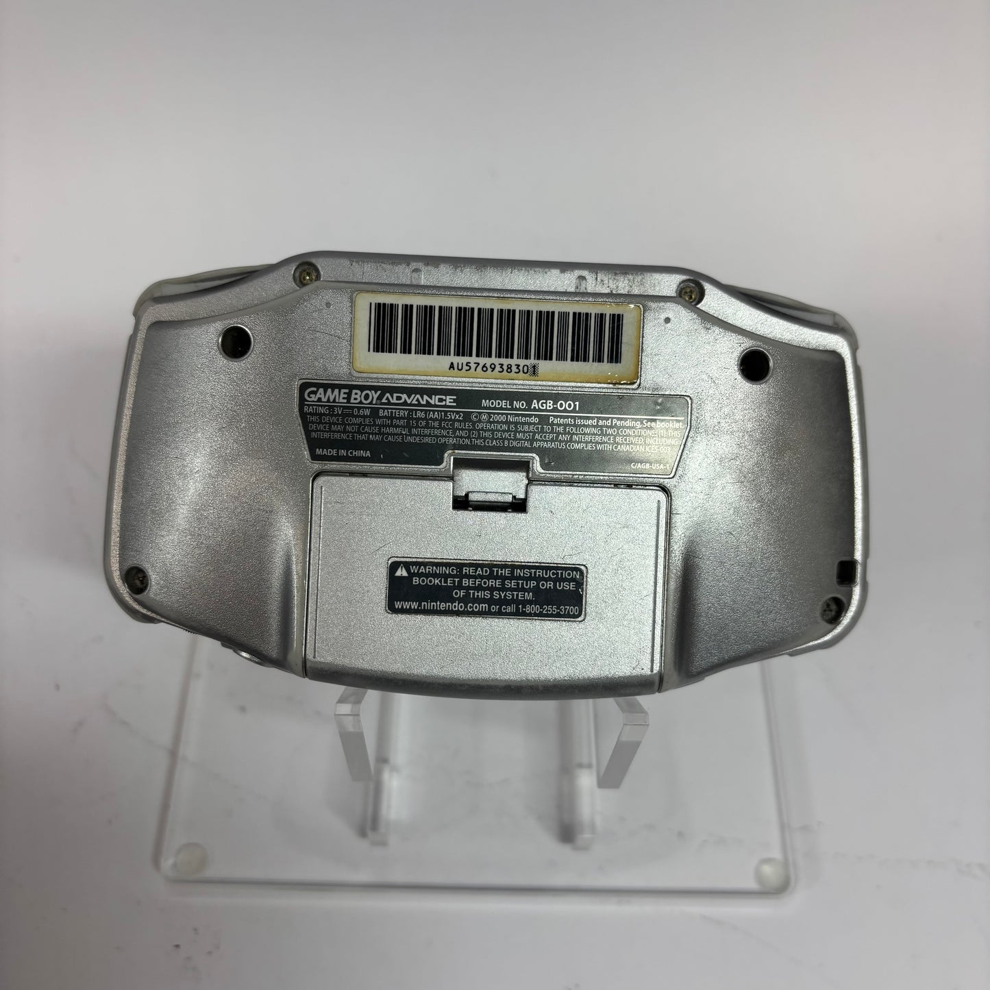 Nintendo Game Boy Advance Handheld Game Console AGB-001 Silver