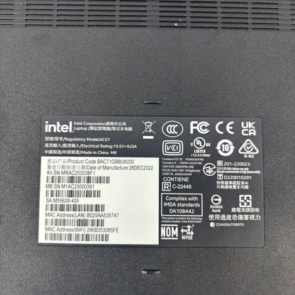 Intel NUC X15 AC57 15.6" i7-12700H 3.5GHz 32GB 1TB Arc A550M Rare Config