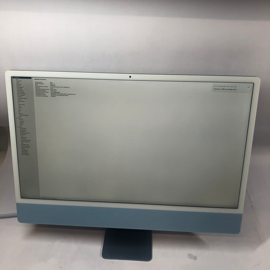 2021 Apple iMac 24" M1 8GB RAM 256GB SSD Blue + Magic Keyboard + Magic Mouse