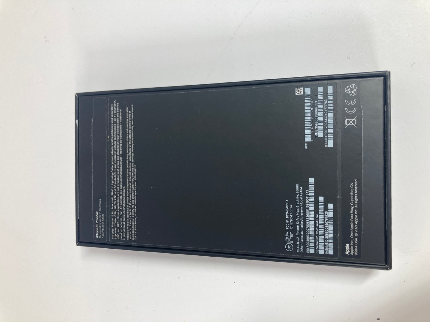 Unlocked Apple iPhone 13 Pro Max 256GB Graphite MLF63LL/A
