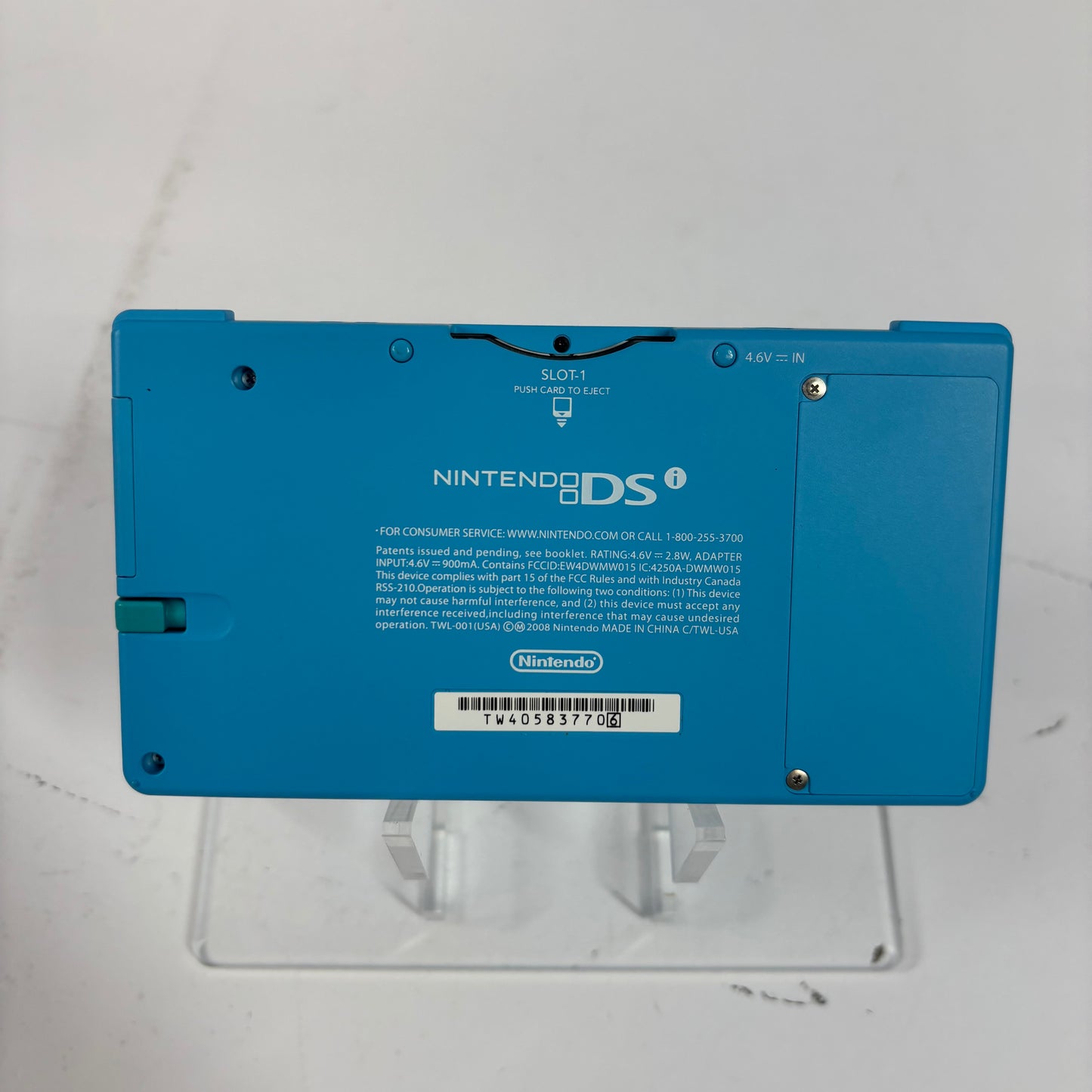 New Nintendo DSi DSi Handheld Game Console TWL-001 Aqua Blue Open Box