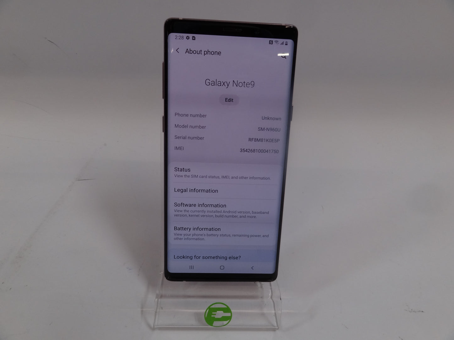 AT&T Samsung Galaxy Note 9 128GB SM-N960U Flamingo Pink