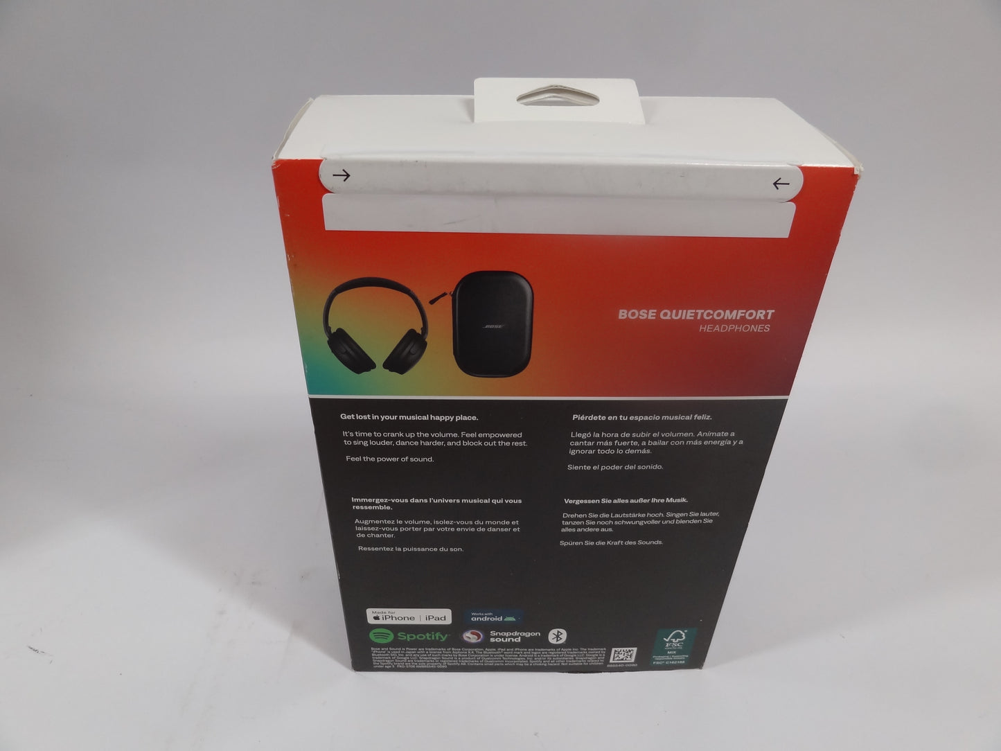 New Bose QuietComfort Headphones Black 884367-0100