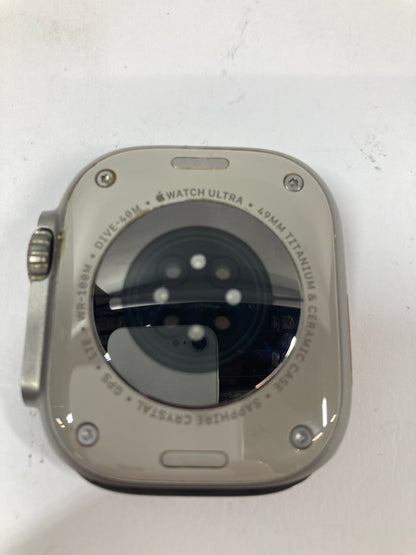 Unlocked Apple Watch Ultra 49MM Natural Titanium Black Velcro Sports Band