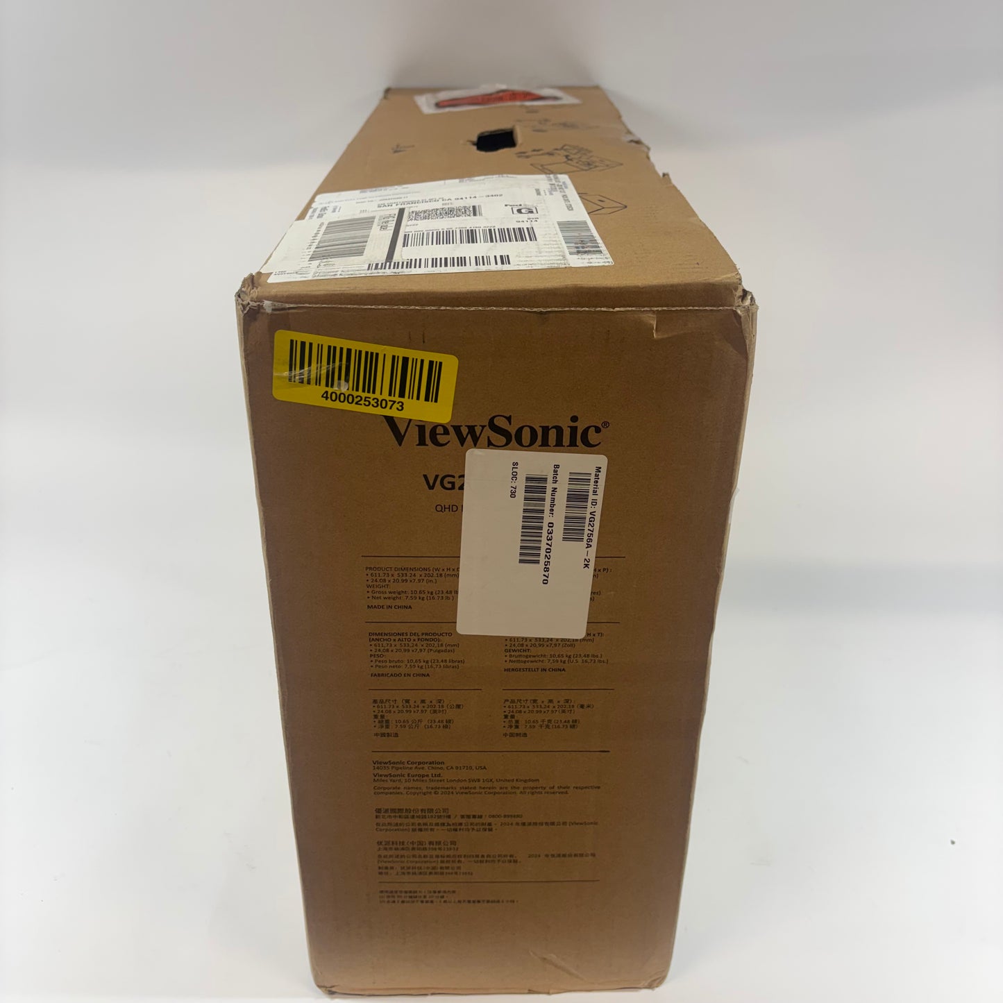 New ViewSonic 27" VG2756A-2K QHD SuperClear IPS 60Hz LED Monitor